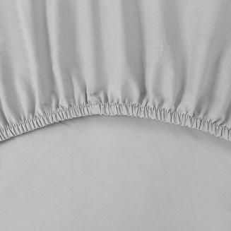 Prześcieradło satynowe z gumką BASIC 160x200x30 Eurofirany jasnoszary