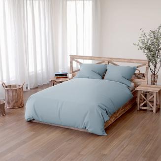 Pościel bawełniana SIMPLY 200x220 szaro-błękitna