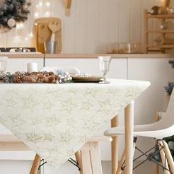 Obrus świąteczny WINTER 85x85 Eurofirany kremowy