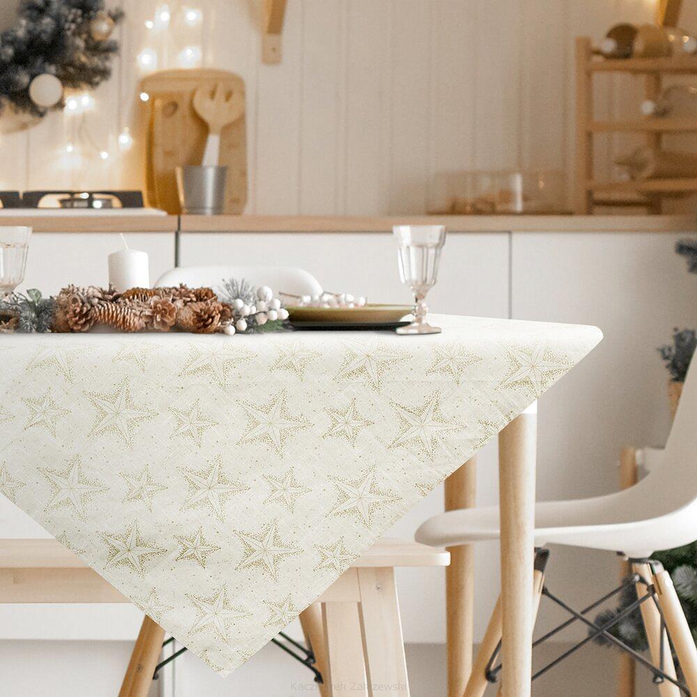 Obrus świąteczny WINTER 85x85 Eurofirany kremowy