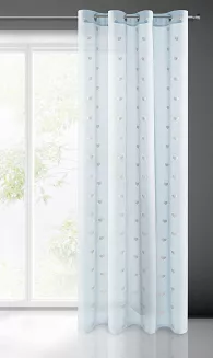 Firana gotowa na przelotkach BENAY 140x250 Eurofirany niebieski