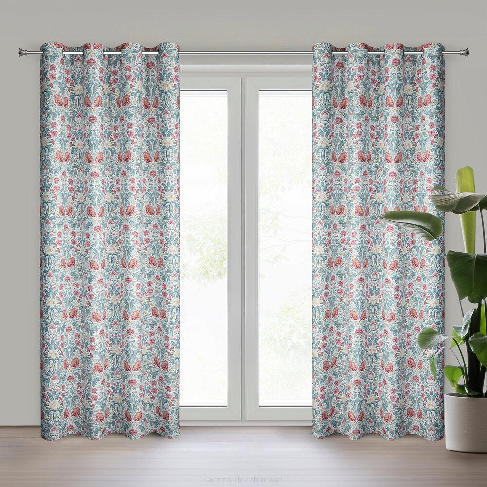 Zasłona gotowa na przelotkach ASHLEY 135x250 Eurofirany biały