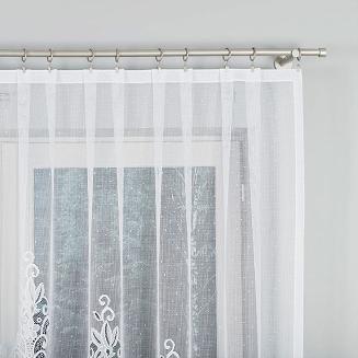 Firanka żakardowa gotowa na żabki BERENIKA 330x130 biała