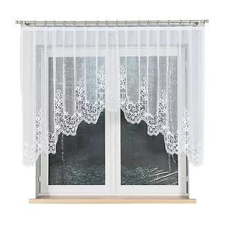 Firanka żakardowa gotowa na żabki BERENIKA 330x130 biała