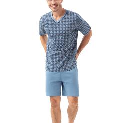 Piżama męska LUNA kod 793 w serek niebieska