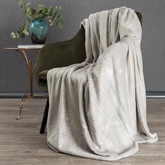 Koc narzuta GINKO1 150x200 Eurofirany srebrny