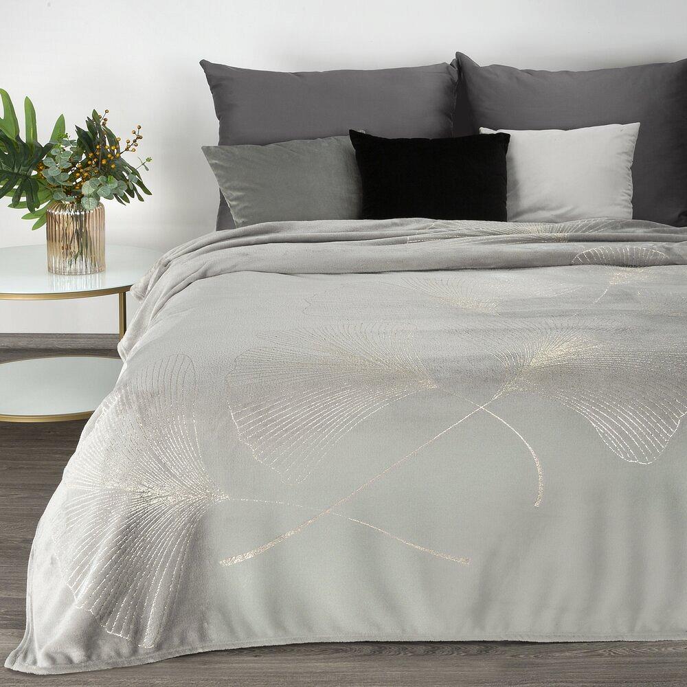 Koc narzuta GINKO1 150x200 Eurofirany srebrny