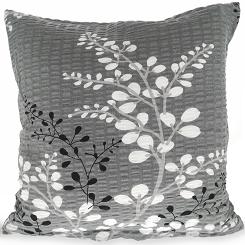 Poszewka z kory 70x80 wzór gałązki na grafitowym tle