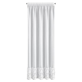 Zasłona gotowa na taśmie ROSES 140x270 Eva Minge Eurofirany biały