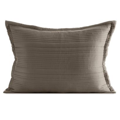 Poszewka dekoracyjna TARA 50x70 Eurofirany ciemnobeżowa pikowana w pasy