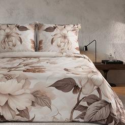Pościel satynowa DAKOTA 160x200 Eva Minge Eurofirany ciemnobeżowy