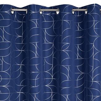 Zasłona gotowa na przelotkach EVI 140x250 Eurofirany granatowy