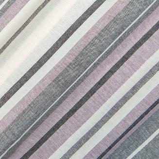 Pościel bawełniana RUNE 140x200 NATURAL Darymex białe fioletowe szare paski