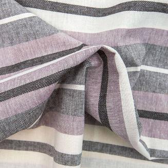 Pościel bawełniana RUNE 140x200 NATURAL Darymex białe fioletowe szare paski