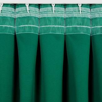 Zasłona gotowa na taśmie MILAN 140x300 Eurofirany ciemnozielony