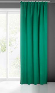 Zasłona gotowa na taśmie MILAN 140x300 Eurofirany ciemnozielony