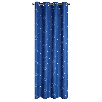Zasłona gotowa na przelotkach NUBLES 140x250 Eurofirany granatowy