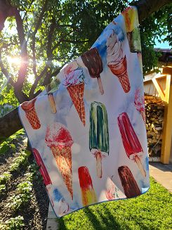 Ręcznik plażowy 70x140 wzór lody na patyku