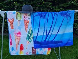 Ręcznik plażowy 70x140 wzór lody na patyku