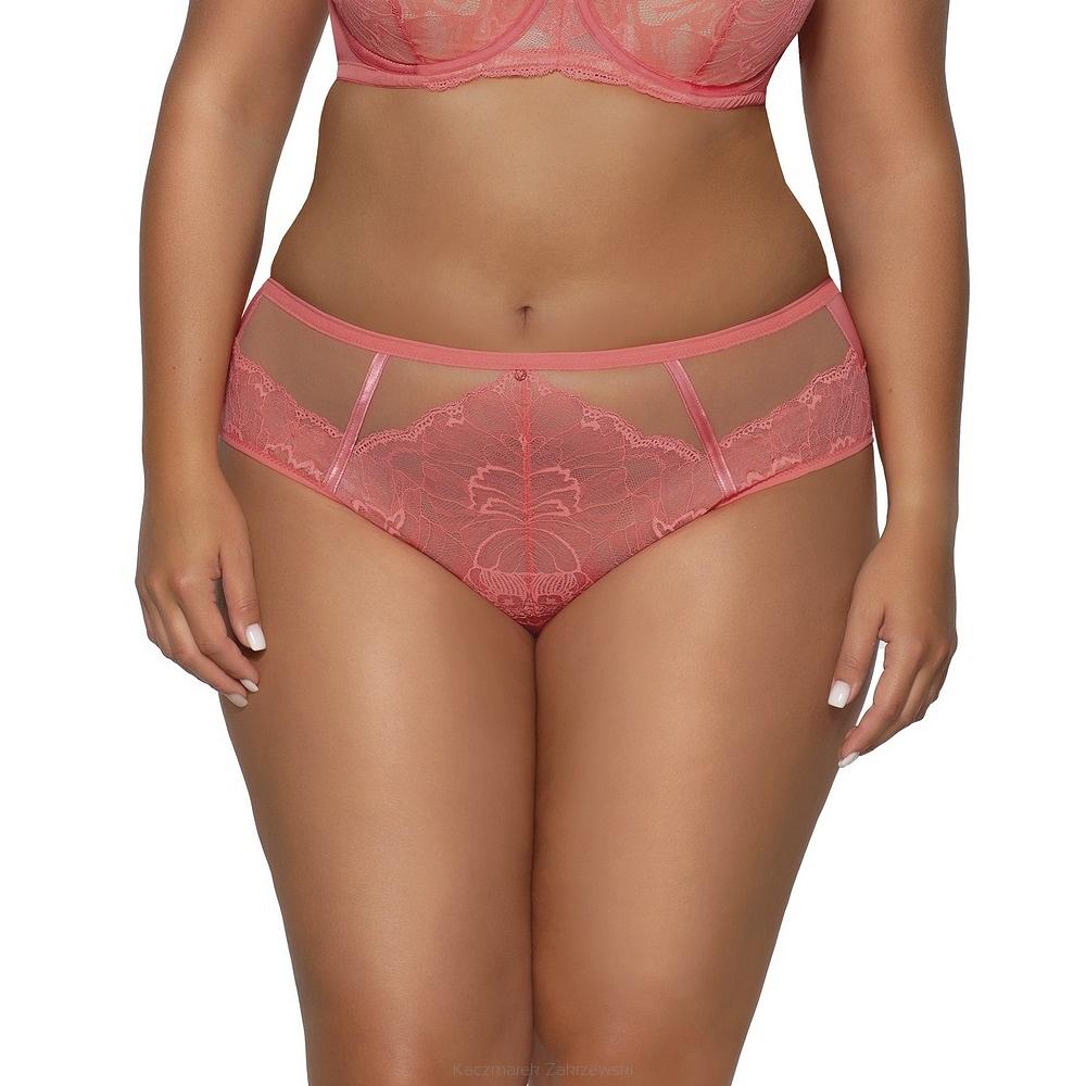 Figi damskie z koronką AV 2075 koralowe