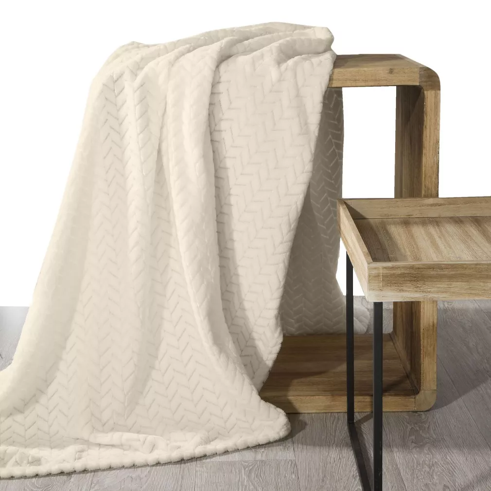 Koc narzuta CINDY 200x220 Design91 beżowy