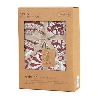 Pościel bawełniana AVINION4 200x220 Eurofirany burgund/biały