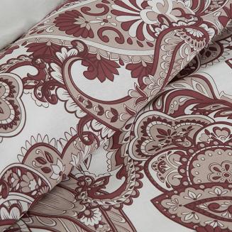 Pościel bawełniana AVINION4 200x220 Eurofirany burgund/biały