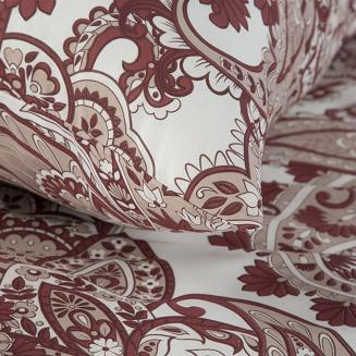 Pościel bawełniana AVINION4 200x220 Eurofirany burgund/biały