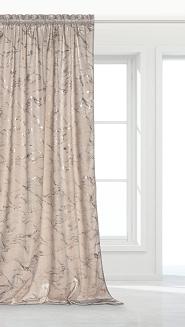 Ciemny Beż Zasłona Welurowa Na Taśmie 140x270 Marmy