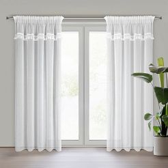 Firana gotowa na taśmie KIRA 140x270 Eurofirany biały