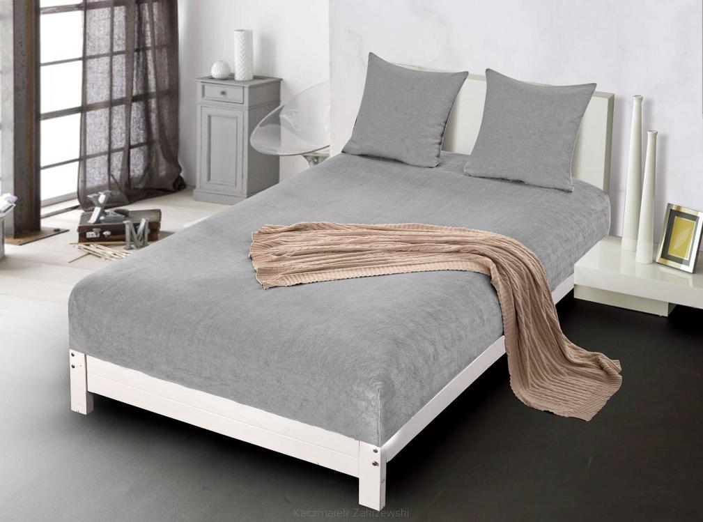 Prześcieradło polarowe z gumką MIŚ 200x220 szare