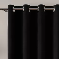 Zasłona gotowa na przelotkach MILAS 140x260 czarna