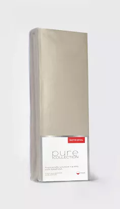 Prześcieradło satynowe z gumką Pure 120x200 jednobarwne piaskowe