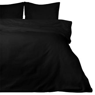 Pościel satyna bawełniana 140x200 jednobarwna czarna