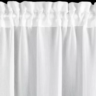 Firana gotowa na taśmie FLOWERY 150x60 Eurofirany biały