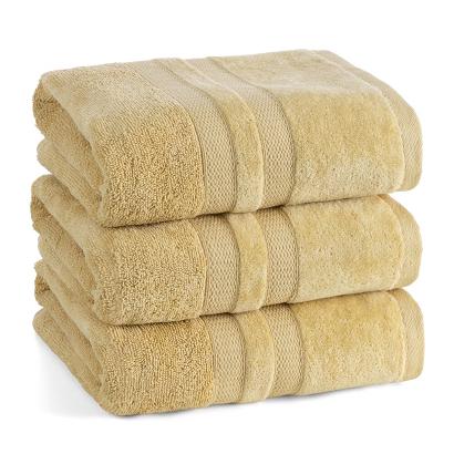 Ręcznik bawełniany PORTO 70x140 Eurofirany musztardowy puszysty i chłonny