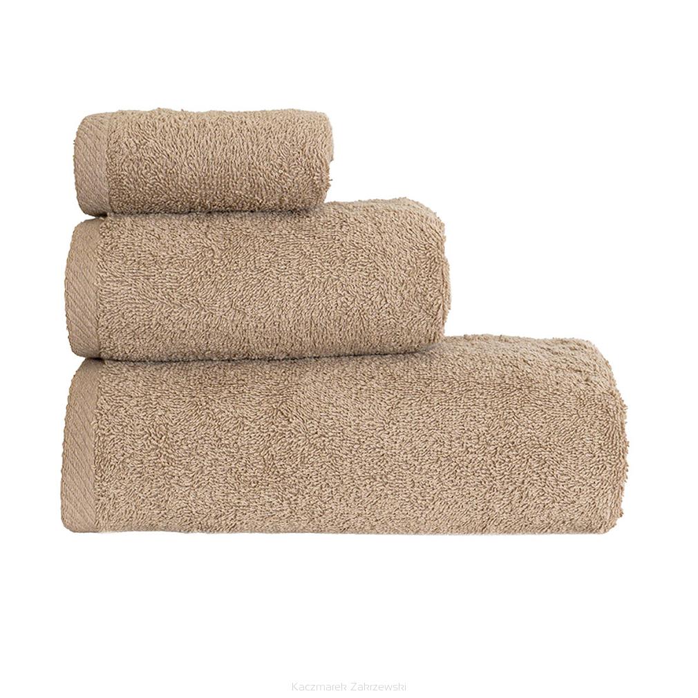 Ręcznik bawełniany gładki HARRY 70x140 ciemnobeżowy