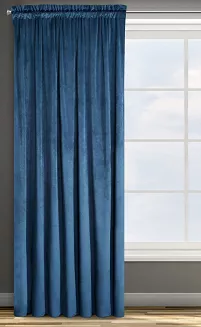 Zasłona gotowa na taśmie ROSA 140x300 Design91 granatowy