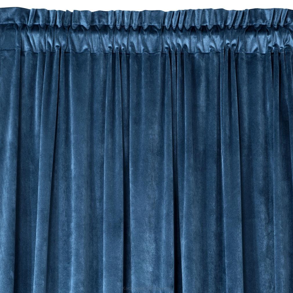 Zasłona gotowa na taśmie ROSA 140x300 Design91 granatowy