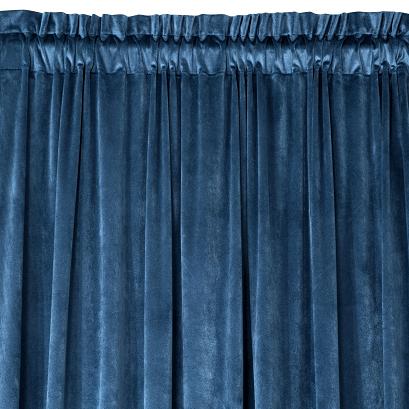 Zasłona gotowa na taśmie ROSA 135x300 Design91 granatowa