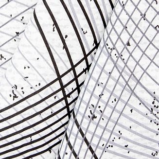 Pościel bawełniana EXCLUSIVE BARLA 160x200 COTTONLOVE Darymex biała czarne paski 3D