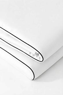 Pościel bambusowa 220x200 biała z czarną bizą