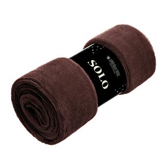 Koc narzuta z mikrofibry Solo 130x170 brązowy