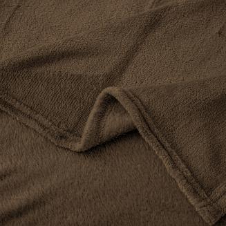 Koc narzuta z mikrofibry Solo 130x170 brązowy