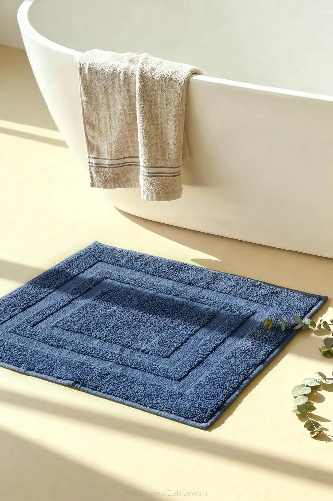 Dywanik łazienkowy bawełniany Ravo 50x70 granatowy