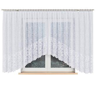 Firanka żakardowa gotowa na żabkach KINGA 530x160 biała