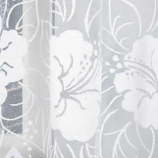 Firanka żakardowa gotowa na żabki GRACJANA 400x160 biała