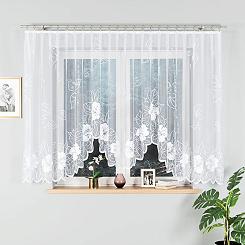 Firanka żakardowa gotowa na żabki GRACJANA 400x160 biała