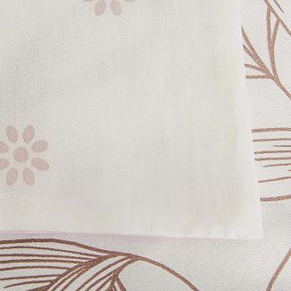 Pościel satyna bawełniana SATYNLOVE 180x200 biała w różowe kwiaty i liście