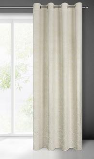 Zasłona gotowa na przelotkach ARETA 140x250 Eurofirany kremowy/srebrny